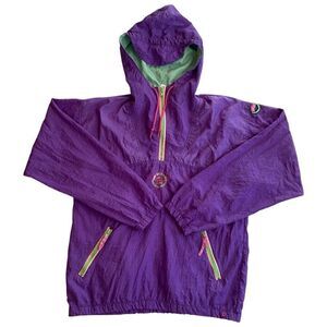 Vintage 80s Winning Ways Sport Convertibles Windbreaker Hoodie Purple